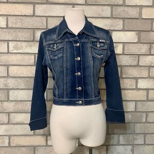 RARE fergino jeans jacket size junior small blue